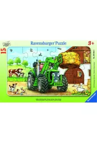 Puzzle 15 el. Traktor na polu Ravensburger