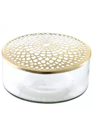 Villa Collection Wazon Elva z pokryw wys. 10 cm szklany 963398