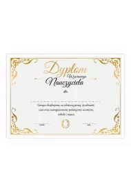 LearnHow Dyplom A4 wzorowego nauczyciela - zoto 10szt