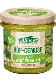 Allos Pasta warzywna ze szpinakiem i orzeszkami piniowymi bezglutenowa 135 g Bio
