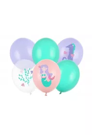 PartyDeco Balony Roczek Morski �wiat 30 cm