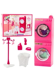 Zestaw pralnia dla lalek r�owa LeanToys