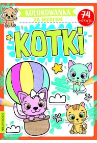 Kotki. Kolorowanka ze wzorem
