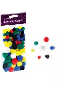 Fandy Pompony kolorowe mix 78 szt.