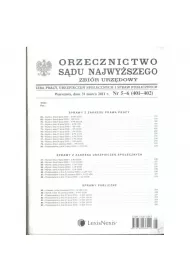 Orzecznictwo Sdu Najwyszego Izba Pracy Ubezpiecze Spoecznych I Spraw Publicznych