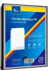 Tetis Teczka ofertowa A4 PP + 20 koszulek czarna