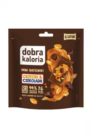 Dobra Kaloria Batoniki mini orzeszki & czekolada bez dodatku cukrw 6 x 18 g