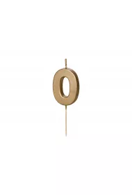 PartyDeco �wieczka urodzinowa 0 z�ota 4.5cm