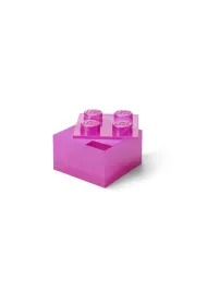 LEGO(R) pojemnik klocek czw�rka transparentny r�owy