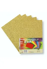 Polsirhurt Pianka brokatowa A4 Eva z�ota biodegradowalna 5 szt.