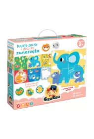 Duuue puzzle z dziurk Zwierzta Bright Junior Media