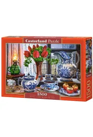 Puzzle 1500 el. Martwa natura z tulipanami Castorland