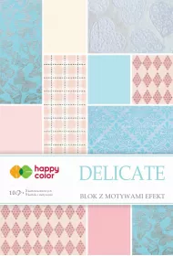 Happy Color Blok z motywami DELICATE, A4, 200g, 10 arkuszy 10 kartek