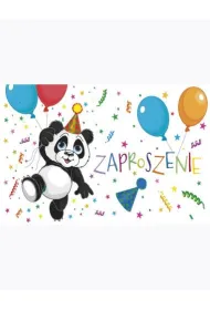 Zaproszenie Z 160x95 zest. 62139 Dzieci�ce - Balony, Ch�opiec, Dziewczynka, Pandy, Urodziny