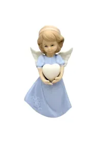 Figurka Anio�ek porcelanowy niebieski 14cm