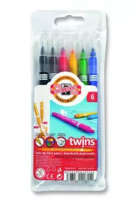Koh-I-Noor Flamastry Twins 6 szt.