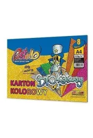 Alfa Pastello Karton brokatowy A4 210g, 8 kolor�w)