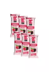 BeRaw Baton Raspberry choco power zestaw 6 x 40 g