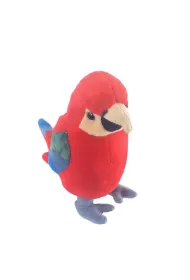 Papuga czerwona 17cm Beppe