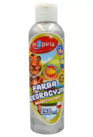 InSpiria Farba dekoracyjna metaliczna srebrna 250 ml