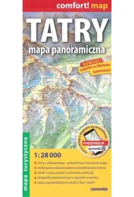 Tatry Mapa panoramiczna laminowana mapa turystyczna 1:28 000