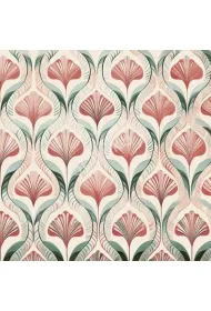 Serwetki Lunch Daisy - Flora Coral Leaves Pattern SDOG041501