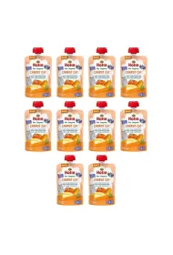 Holle Mus Marchewkowy kot (marchewka - mango - banan - gruszka) bezglutenowy od 6 miesi�ca Demeter Zestaw 10 x 100 ml Bio