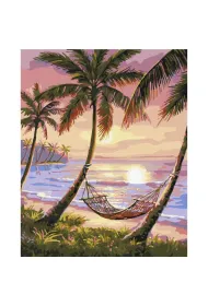 Brushme Malowanie po numerach - Rajski zak�tek 40x50cm