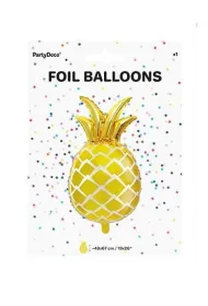 PartyDeco Balon foliowy - Ananas z�oty - 38x63cm