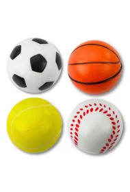 Pi�eczki sportowe piankowe 6cm 4 szt LeanToys