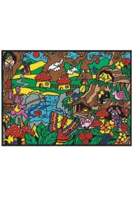 Kolorowanka Welwetowa 47x35cm Wioska