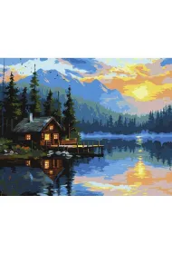 Ideyka Malowanie po numerach - Przytulno�� nad jeziorem 40x50cm