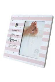Ramka Moments Komunia - r�owe paski RM-027
