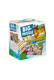 Puzzle 2x12 el. Zwierz�ta afryka�skie i Stra� po�arna Alexander