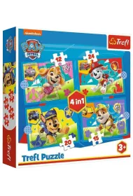 Puzzle 4w1 - Biegn�ce Pieski (12+15+20+24 el.) Trefl