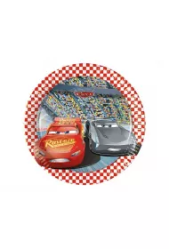 Auta Talerzyki papierowe Cars 3 20 cm 8 szt.