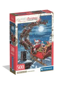 Puzzle 500 Xmas Coll. Midnight Sleigh Ride Clementoni