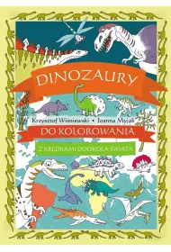 Dinozaury do kolorowania. Z kredkami dookoa wiata
