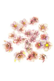 dpCraft Naklejki po�yskuj�ce Pet Kwiaty Pink Blush 20 szt.