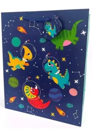 Fresh Torebka ozdobna matowa Dinozaury 26x32x12cm