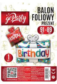 GoParty Balon foliowy Prezent 91x89cm