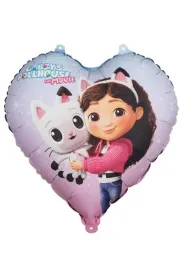PartyDeco Balon foliowy serce Koci Domek Gabi 35cm