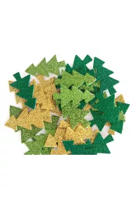 dpCraft Naklejki z pianki brokat choinki 30 szt.