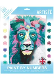 Malowanie po numerach - Curageous Lion 40x30cm Dalprint
