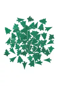 dpCraft Brokatowe naklejki pianki choinki 65 szt.