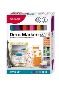 Monami Markery akrylowe Deco Marker 6 szt.