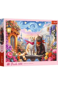 Puzzle 500 Zakochane mruczki TREFL