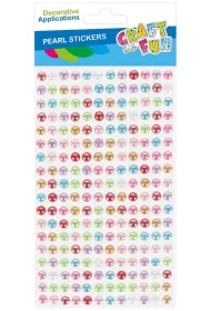 Ozdoba dekoracyjna samoprzylepna Per�owa mix kolor 6mm op.18szt.  CRAFT WITH FUN 545876