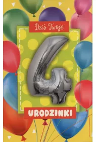 Pan Dragon Karnet Balloon 4 Urodziny