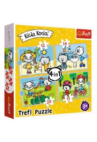 Puzzle 4w1 Dzie Kici Koci Trefl